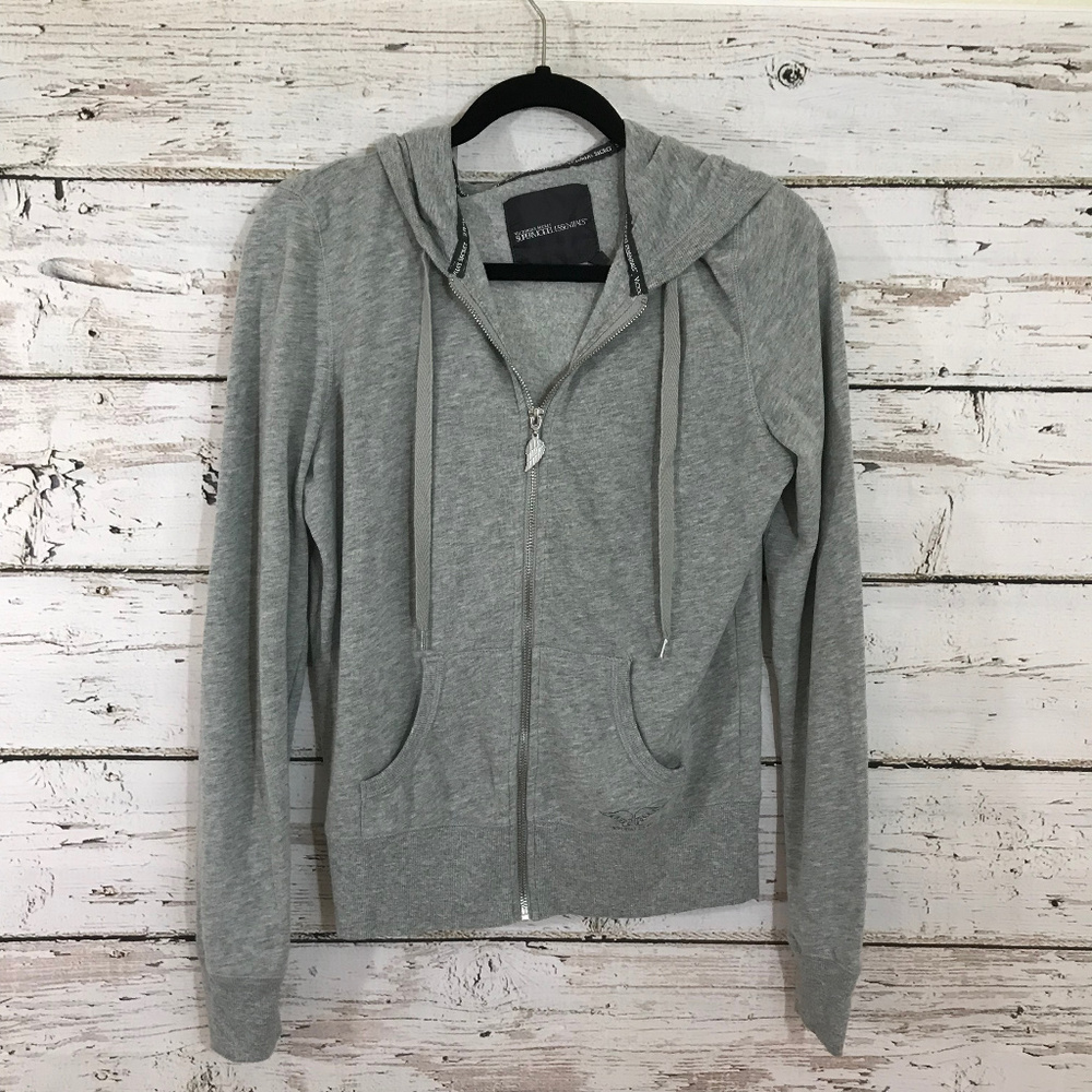 Victoria Secret Embellished Wing Zip Up Hooded